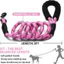COOYOO Dog Leash 6 FT Heavy Duty - Comfortable Padded Handle - 1/2 inch Reflective Dog Leash for Medium Large Dogs with Poo Bag Dispenser