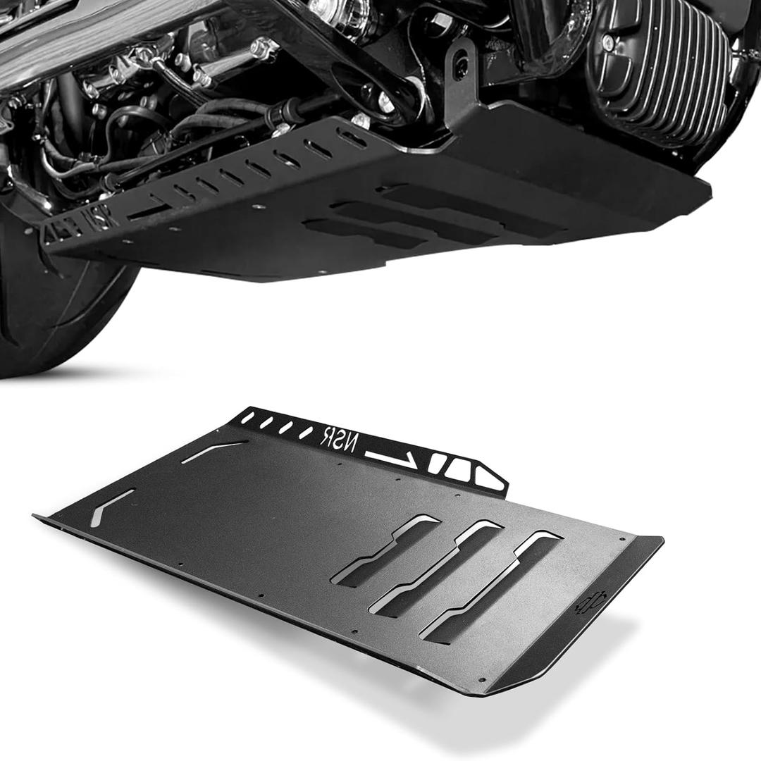 Aluminium Skid Plate for Harley Touring Street Glide Road Glide Road King CVO Road Glide Limited 2014-2023 2024 Lower Engine Base Chassis Guard for Harley Davidson Accessories, Black