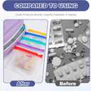 Weekly Pill Organizer 2 Times a Day - Timueetech A6 Waterproof 14 Pill Pouch Bags for Travel, BPA-Free Medicine Storage with Labels & Self-Sealing Design for Vitamins and Supplements, Purple