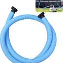 Frienda 10 ft Swimming Pool Replacement Hose - 1.5" Diameter Plastic Above Ground Hose Replacement Accessory for Home, Swimming Pool, Filter Pump, Saltwater Systems(Light Blue, Black)