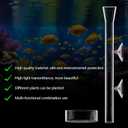 2 x 8 Pcs Shrimp Feeding Tube and Dish,Clear l Glass Fish Feeder Tube Tray for Plant Holder for Aquarium,Fish Tank Feeding Tray (8 inch)