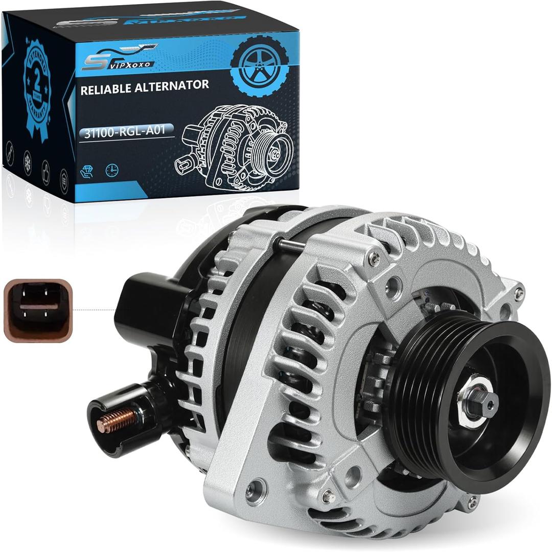Alternator Generator Part Fit for 2003-2009 MDX 2005-2008 RL 2004-2008 TL 2005-2007 Odyssey 2005-2008 Pilot,High Output Alternator,AC generator Replace 31100-RGL-A01 31100-RGM-A01 31100-RJA-A01