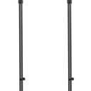Pyle Universal Microphone Stand - Handheld Mic Compatible, Heavy Compact Base, Lightweight & Compact Design, 2.8 to 5 Ft Height Adjustable Clamp, Pivot Angle Clip, Home/Studio Use (Pair)