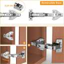 Chibery 2 Pack 165 Degree Lazy Susan Hinge, Face Frame, CLIP ON Plate for Easy Installation, Soft Close Multi-pivot Concealed hardware for Corner Kitchen Cabinet, Cupboard Folded, Folden Door, Closets