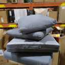 MHLATYOW QOutdoor Deep Seat Cushion Set, Weatherproof and Fade-Resistant Patio Chair Cushions, 24x24x4 in, 2-Piece Set, with Non-Slip and Outdoor Cushions, Suitable Chairs and loveseats (Dark Gray)