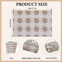 Cotton Linen Waterproof Placemats Set of 4, Boho Style Colorful Dining Mat Table Mats Decor Fabric for Kitchen Dinner Coffee Shop Table, Indoor/Outdoor Washable Wipeable Place Mat -N016