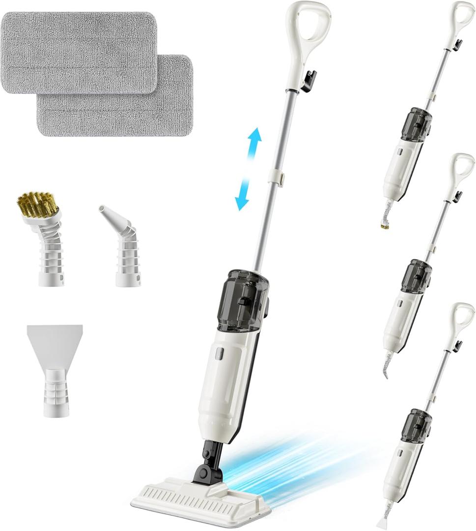Steam Mop, Multi-Purpose Steam Cleaner for Home Steamer for Floor Cleaning, Floor Steamer Cleaner for Deep Cleaning with Handheld Steamer Mops Accessories, Pet Steam Mop Cleaner for Hardwood, Tile