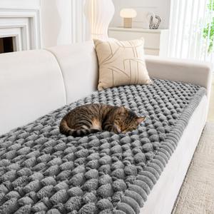 Plush Couch Cover for Dogs Non Slip Pet Sofa Protector, Ultra Soft Washable Couch Cover for Pets, Anti-Slip Backing Furniture Protector for Cats & Dogs, Fits Standard & L-Shape Sofas (3 Sizes)