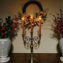 Flameless Taper Candles -10 inch 6 Pack Orange Candle Sticks with 3D Flickering Effect & 10-Key Remote, Realistic Battery Operated Candlesticks for Christmas Decor, Weddings, Halloween, Home Decor