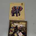 Delobil Elephant Wooden Puzzles for Adults, Jigsaw Puzzles 200 Pieces, Unique Shape Puzzles with Wooden Box, 11.2" x 10.8"Family Game Gift, Fun Challenging Christmas Puzzles for Adults and Kids