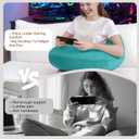 Crocheting Pillows, Reading Pillow for Gaming, Gaming Pillow for Lap, Lap Desk Pillow for Sitting in Bed or Sofa, Multi Functional Reading Pillow for Reading, Working or Crocheting, Green