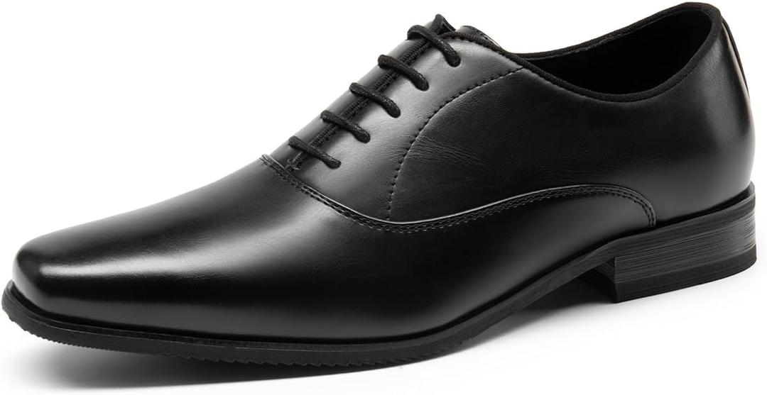 Bruno Marc Men's Dress Shoes Business Formal Oxfords Wesley Lace Up Soft Plain-Toe, Black, 9.5