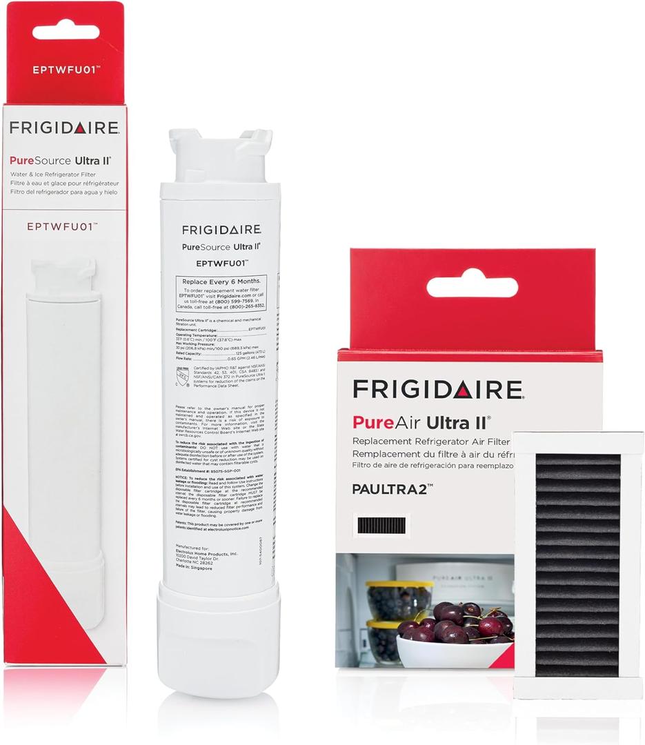 Frigidaire PureSource Ultra (EPTWFU01) & PureAir Ultra II (PAULTRA2) Water & Air Filter Combo Kit, 2 Pieces