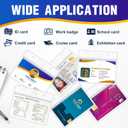 2 x 20PCS ID Badge Holder Horizontal - Extra Thick Clear ID Card Holder with Waterproof Resealable Zip - Name Tag Holder for Nurses, Office and School