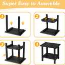 Apolimi Adirondack Outdoor Side Table, 2-Tier Sturdy Patio End Table Weather Resistant, 16.5" Solid Side Table for Patio, Pool, Porch