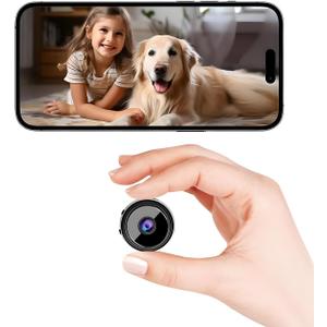 ELEFOCUS 2K Hidden Camera,Mini Camera Wireless,Small Cameras Hidden Wireless,Nanny Cam Hidden Camera,Motion Detection Alerts,SD/Cloud Storage, Phone App Control & Real-Time Alerts (Black)