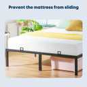 Non Slip Mattress Gaskets, Mattress Holder in Place Gripper for Metal Bed Frame, Keep Mattress from Sliding Gripper, Adjustable, 6 PCS, Black