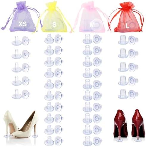 30 Pairs 4 Sizes Heel Protectors for Grass, High Heel Stoppers for Grass, Clear Stiletto High Heel Caps for Walking on Grass