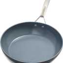 GreenPan Paris Pro Hard Anodized Healthy Ceramic Nonstick, 12" Frying Pan Skillet, PFAS-Free, Dishwasher Safe, Grey