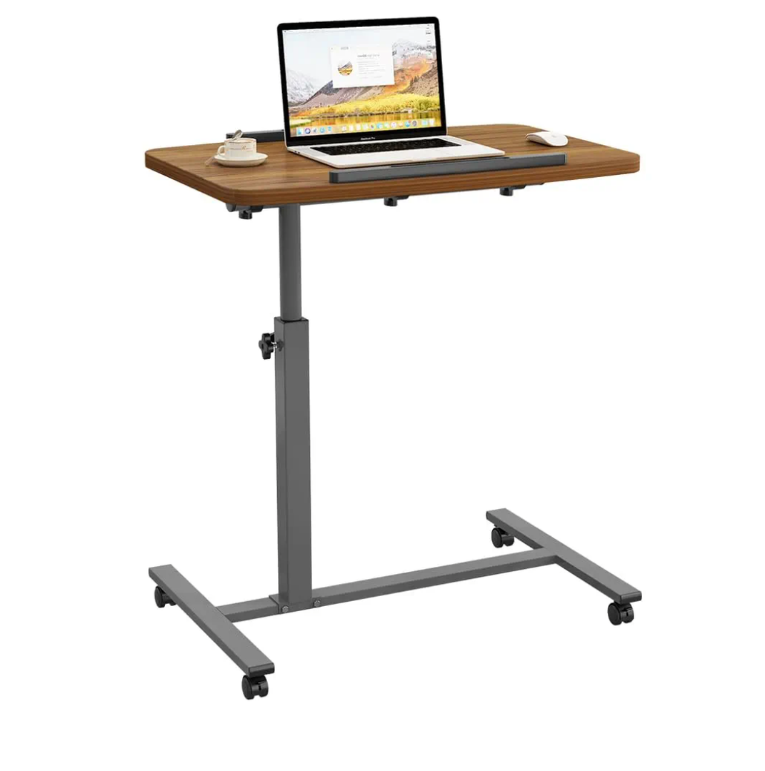 Laptop Table Mobile Adjustable Height Portable Desk Notebook Swivel PC Computer Rolling Desk with Wheels, Laptop Stand for Couch Bedside Hospital Bed Table