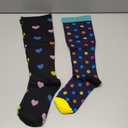 Diu Life 3 Pairs Plus Size Compression Socks for Women and Men Wide Calf Extra Knee High Support for Circulation running athletic Gifts for Her Fashion Dot Maternity Mujer Nurse Stockings