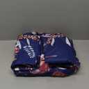 JSD Navy Blue Floral Duvet Cover Set King Size, 3 Piece Soft Printed Microfiber Comforter Cover Zipper Closure