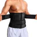 TAILONG Waist Trainer for Men - Sweat Band Trimmer Belt Fajas Para Hombres Stomach Wrap Workout Body Shaper (Medium, Black)