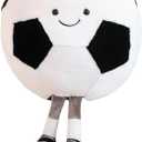 13.7 inch Stuffed Sports Balls Toy Creative Football Doll Fun Cute Plush Doll Toy Plush Stuffed Spherical Soft Toys Sports Throw Pillow CushionKids Gift(Football) (11)