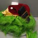 Semana Christmas Green Costume for Men 8 Pcs Furry Adult Santa Claus Costume Santa Suit (Large)