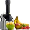 Yonanas Classic Frozen Fruit Soft Serve Maker for Healthy Vegan and Dairy-Free Treats, 200W Silver Machine with 36 Recipes, BPA Free, Easy to Clean, Quick and Simple to Use