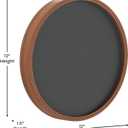 Flash Furniture Wall Mounted Magnetic Chalkboard with Solid Pine Wood Frame, Commercial Grade with Included Eraser and Chalk, 12" Round, Set of 2, Rustic