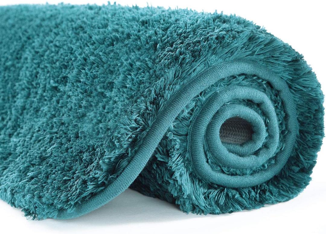 Bath Non Slip Water Absorbent Soft Microfiber Shaggy Bathtub Mat Machine Washable Thick Plush Shower Mat 4Ft×6Ft