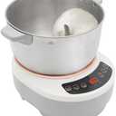 Electric Dough Maker with Ferment Function, Commercial & Home Dough Kneading Machine 5L/169oz Stainless Steel Mixer With Auto Timer & Touch Control for Bakeries, Restaurants, Home Kitchens (Silver)