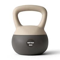 YOTTOY Soft Kettlebell, Set for Strength Training Kettlebells & Home Workouts, Soft-Sided Cushioned Base, Wide-Handle - Ideal for Men, Women, & Beginners, 30LB