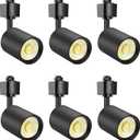 VANoopee 6 Pack 10W Dimmable LED Track Lighting Heads H Type Track Light Replacement Fixtures Bright 3000K Warm White Ceiling Spotlight for Accent Task Art, Flicker Free CRI90+ 24 800lm Black