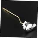 BESPORTBLE Toilet Flush Lever Toilet Lever Handle Toilet Tank Flush Lever Side Mount Toilet Lever Handle Compatible for Toilet Tank (Silver+Gold) Toilet Handles