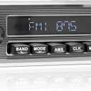 Retro Car Radio Receiver with Bluetooth: Single Din Vintage Stereo for Classic Vehicles - AM FM USB AUX Preset EQ Subwoofer Output