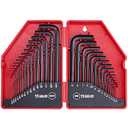 EFFICERE 30-Piece Premium Hex Key Allen Wrench Set, SAE and Metric Assortment, L Shape, Chrome Vanadium Steel, Precise and Chamfered Tips | SAE 0.028-3/8 inch, Metric 0.7-10 mm | In Storage Case