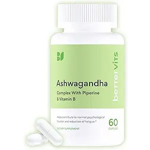 Ashwagandha Complex With Passion Flower and Vitamin B EXP. 10/2027