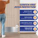 Panther Armor 8x34 Inch Door Silver Kick Plate & 4x12 Inch Door Push Plate Set, 1mm Thick Stainless Steel, Anti-Corrosive Metal Door Protectors for Dog Scratching, Durable Scratch Guards for Doors