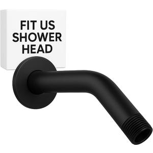 For DELTA and MOEN Shower Arm, 6 Inch Shower Head Extension Arm with Flange, Wall-Mounted For Fixed Shower Head & Handheld Showerhead,Matte Black