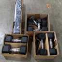 CAP Barbell Rubber Coated Dumbbell Weight Set with Vertical Rack | 100 lb, 150 lb, and 210 lb Options