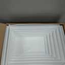 Leinuosen 7 Pcs Extra Large Buffet Risers Set 10" to 16" Rectangle Acrylic Display Box Catering Dessert Table Riser Food Display Decorative Stand with Hollow Bottom for Catering Supplies(White)