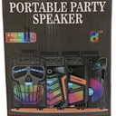 NB Series 8 Inch Wireless Portable Party Speaker & Wired Mic + Remote, black