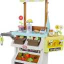 Little Tikes 3-in-1 Garden to Table Market Pretend Garden Food Growing and Cooking Toy Role Play Kitchen Playset for Multiple Kids and Toddlers