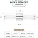 Bathroom Light Fixtures, 2-Light Vanity Lights for Mirror with Milk Glass Shade, Chrome Up and Down Wall Sconces for Bathroom Bedroom Hallway, VL834-CH-ML