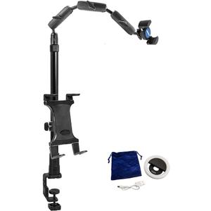 ARKON Mounts Remarkable Creator Pro+Plus Clamp Mount Content Creators & Hobbyists Phone Holder for Filming Secondary Tablet Holder LED Light Solid Clamp Fits Pad, iPhone, and More