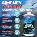 Toilet Bowl Cleaner, 5X Stronger Stain & Odor Eliminator, Sensor Safe & Non-Acid Formula, Septic Safe Toilet Cleaner Liquid, Quick Action Clean for RV and Camper Toilets, 32 oz
