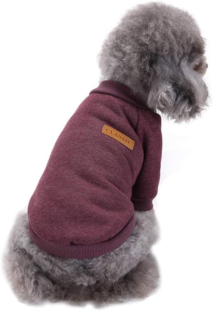 CHBORLESS Pet Dog Classic Knitwear Sweater Warm Winter Puppy Pet Coat Soft Sweater Clothing for Small Dogs (XS, Brown)