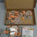 Quelay 48 Sets Little Cutie Baby Shower Party Favors with Orange Keychains Thank You Kraft Tags Orange Organza Bags for Gender Reveal Decorations Fruit Theme Birthday Party Supplies Gift for Guest